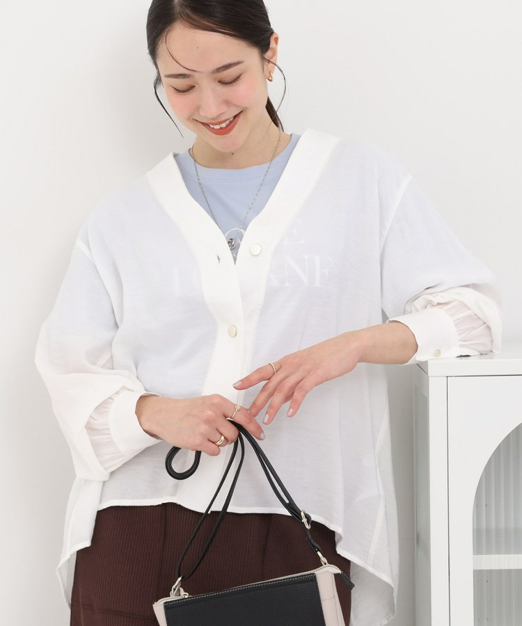 シアーVネックブラウス1