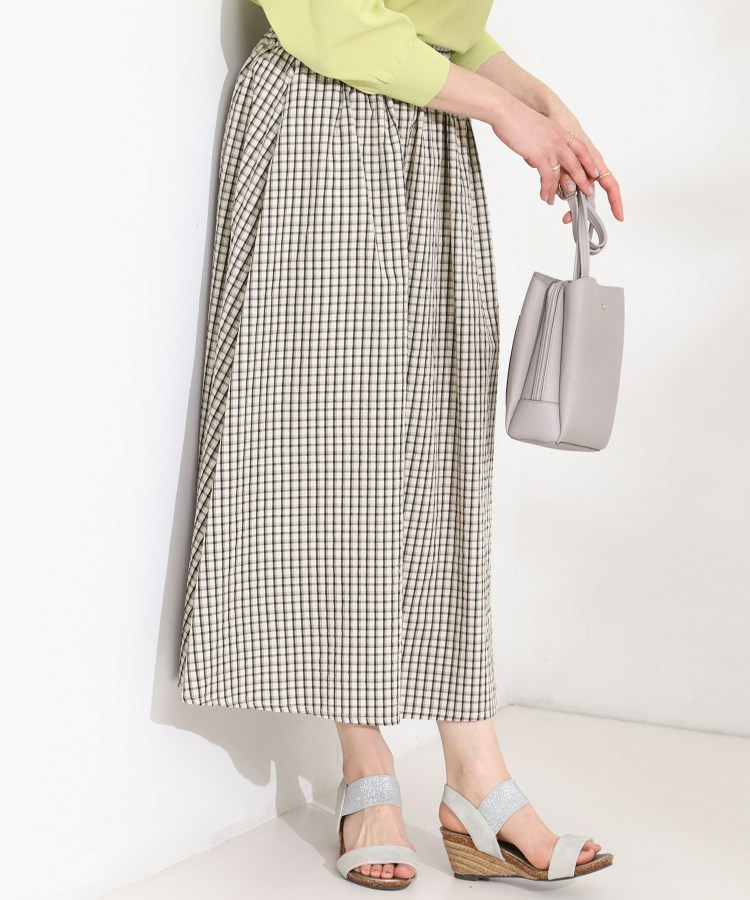 サッカーチェックフレアスカート