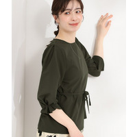 【洗濯機可/UV/3WAY】シルエットが変えられる　サッカーウエストリボンブラウス