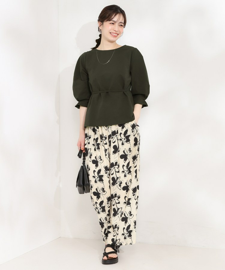 【洗濯機可/UV/3WAY】シルエットが変えられる サッカーウエストリボンブラウス14