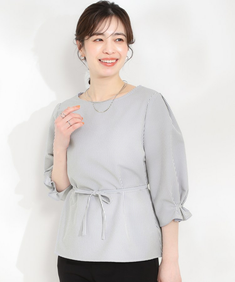 【洗濯機可/UV/3WAY】シルエットが変えられる サッカーウエストリボンブラウス16