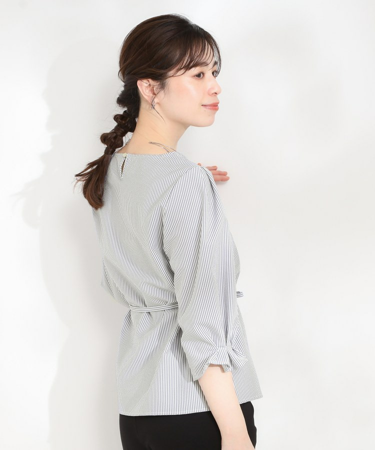 【洗濯機可/UV/3WAY】シルエットが変えられる サッカーウエストリボンブラウス17