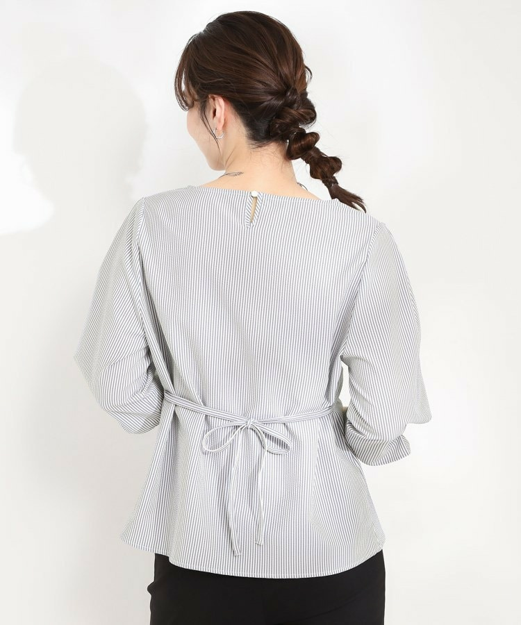 【洗濯機可/UV/3WAY】シルエットが変えられる サッカーウエストリボンブラウス19