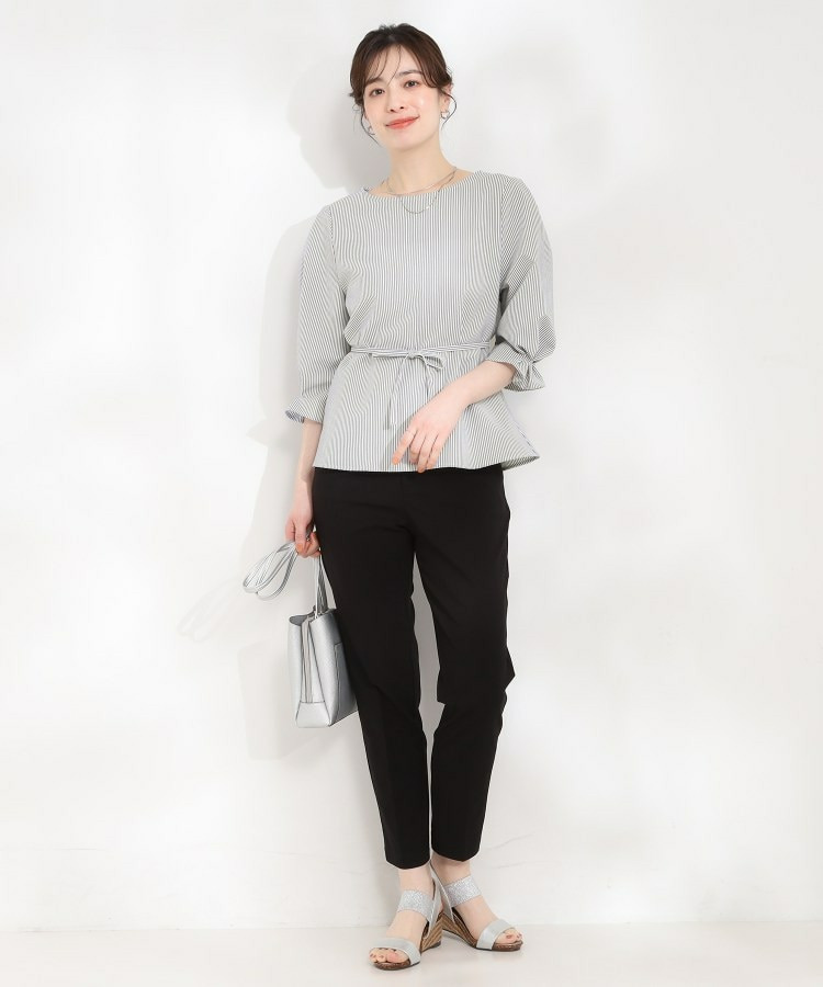 【洗濯機可/UV/3WAY】シルエットが変えられる サッカーウエストリボンブラウス20