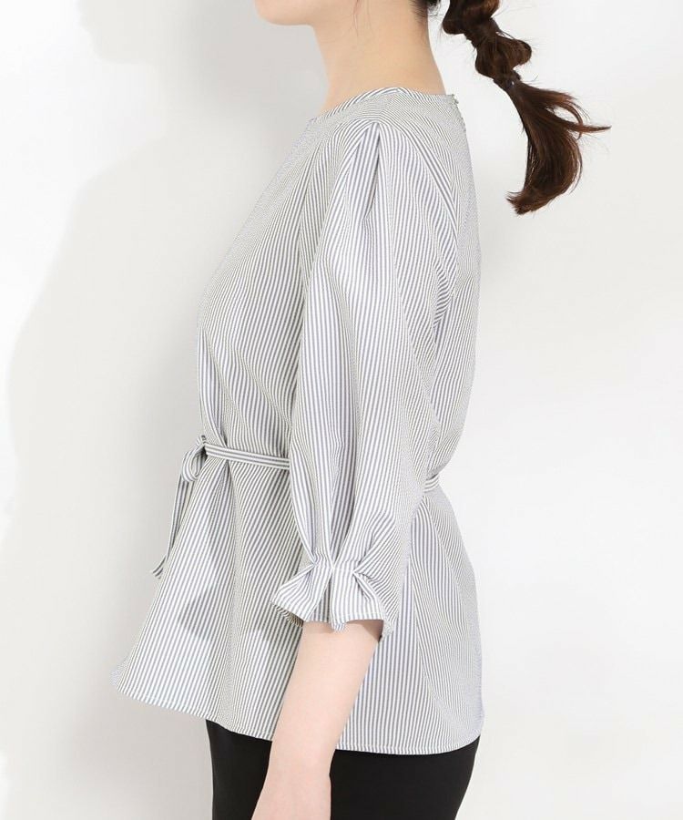 【洗濯機可/UV/3WAY】シルエットが変えられる サッカーウエストリボンブラウス24