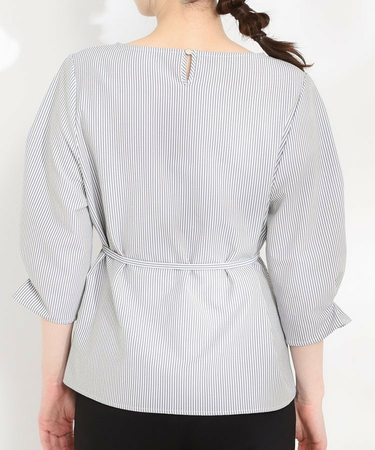 【洗濯機可/UV/3WAY】シルエットが変えられる サッカーウエストリボンブラウス25