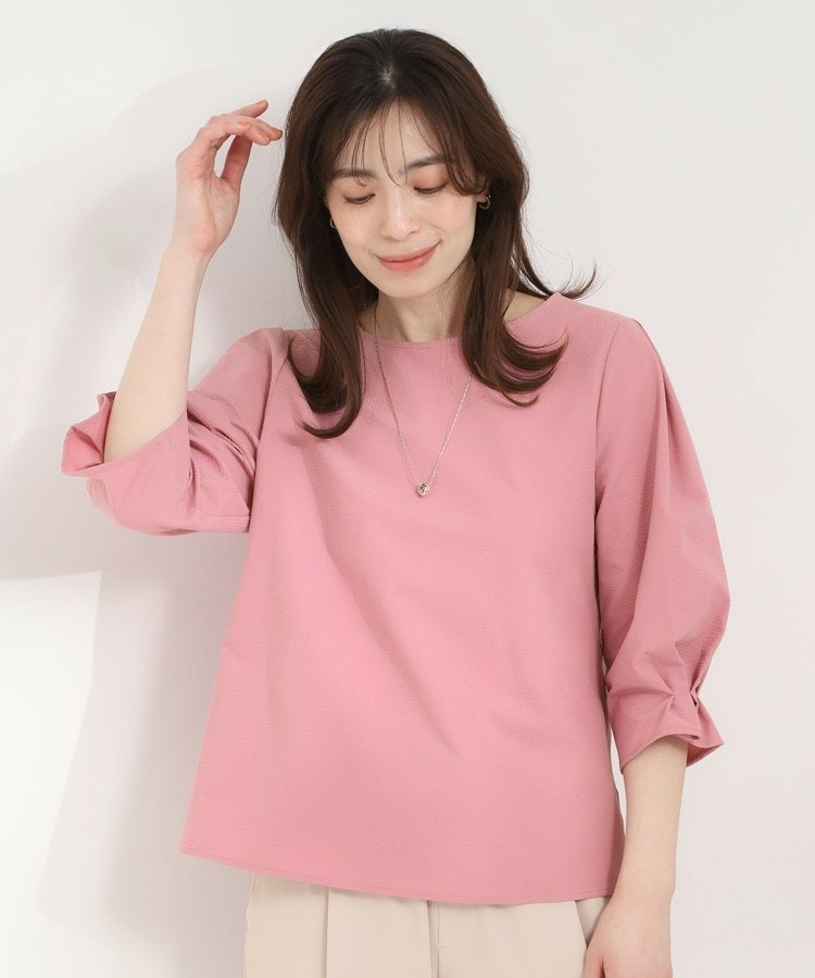 【洗濯機可/UV/3WAY】シルエットが変えられる サッカーウエストリボンブラウス4