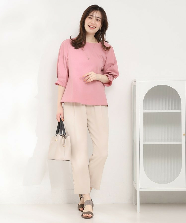 【洗濯機可/UV/3WAY】シルエットが変えられる サッカーウエストリボンブラウス7