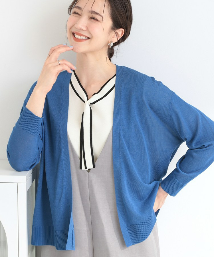 【ひんやり/洗濯機可/S-LL/選べる6色】サッと羽織るだけでこなれ見え マルチに使えるトッパーカーディガン