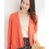 【ひんやり/洗濯機可/S-LL/選べる6色】サッと羽織るだけでこなれ見え マルチに使えるトッパーカーディガン