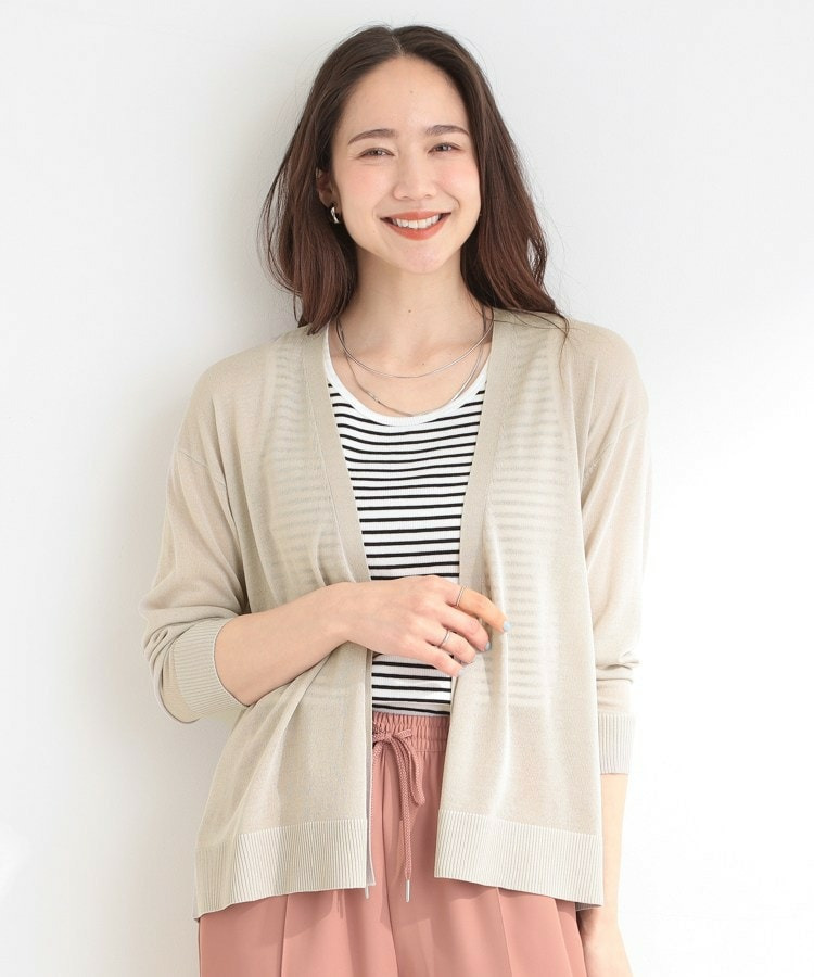 【ひんやり/洗濯機可/S-LL/選べる6色】サッと羽織るだけでこなれ見え マルチに使えるトッパーカーディガン14