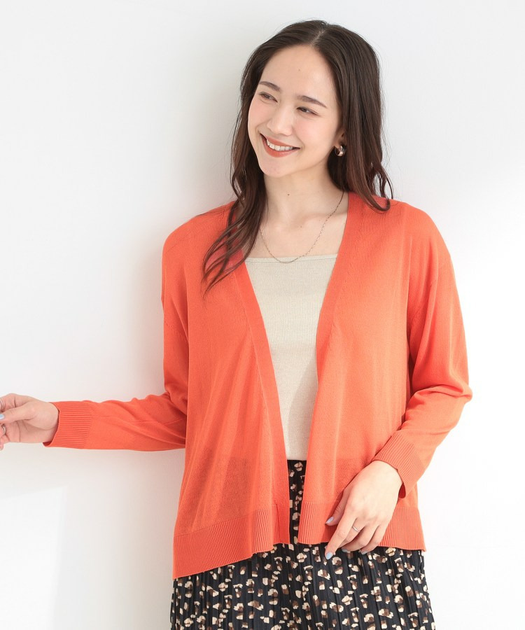 【ひんやり/洗濯機可/S-LL/選べる6色】サッと羽織るだけでこなれ見え マルチに使えるトッパーカーディガン18