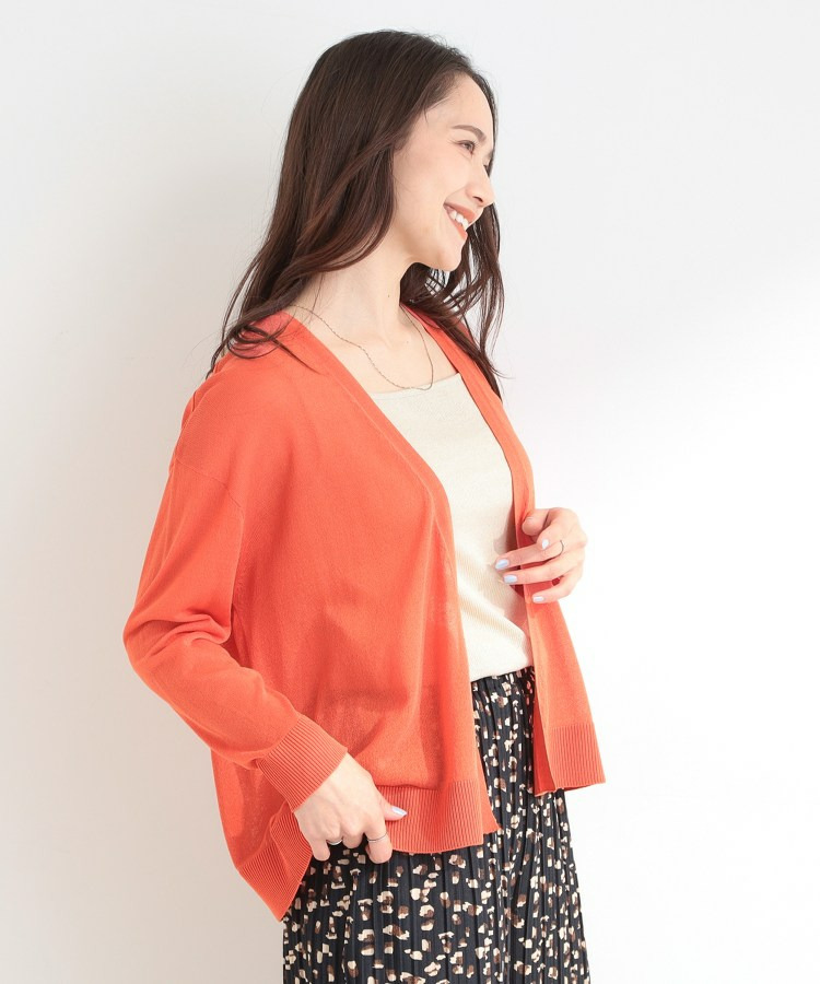 【ひんやり/洗濯機可/S-LL/選べる6色】サッと羽織るだけでこなれ見え マルチに使えるトッパーカーディガン19