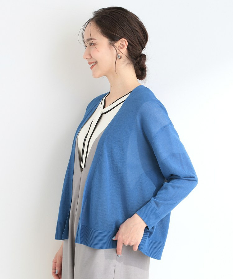 【ひんやり/洗濯機可/S-LL/選べる6色】サッと羽織るだけでこなれ見え マルチに使えるトッパーカーディガン23