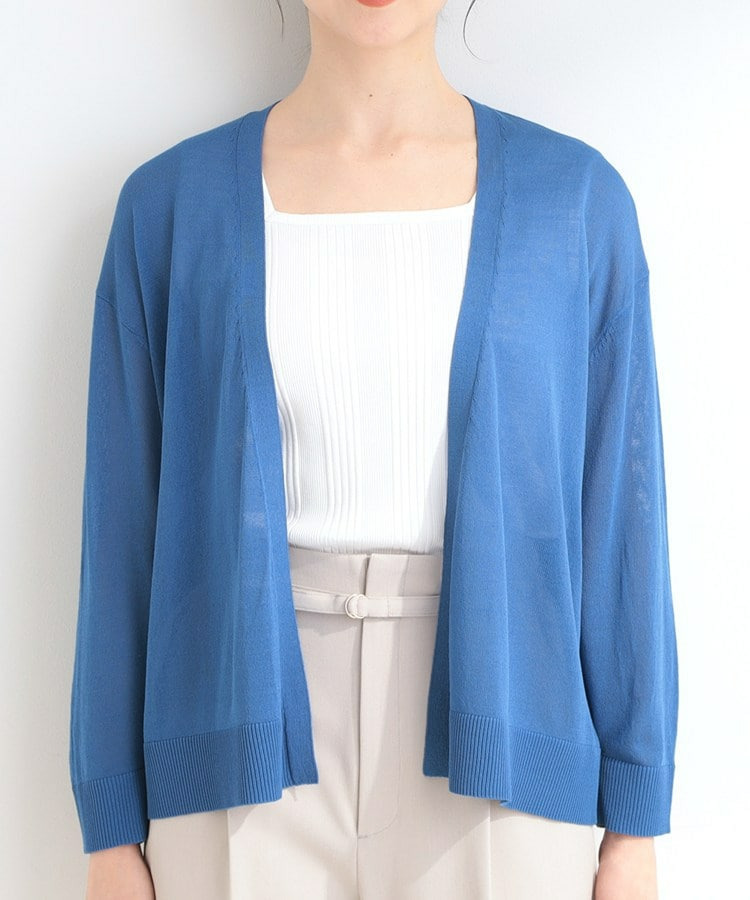 【ひんやり/洗濯機可/S-LL/選べる6色】サッと羽織るだけでこなれ見え マルチに使えるトッパーカーディガン26