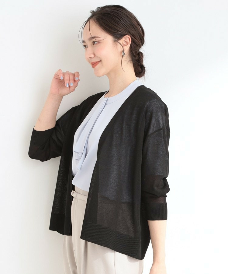 【ひんやり/洗濯機可/S-LL/選べる6色】サッと羽織るだけでこなれ見え マルチに使えるトッパーカーディガン7