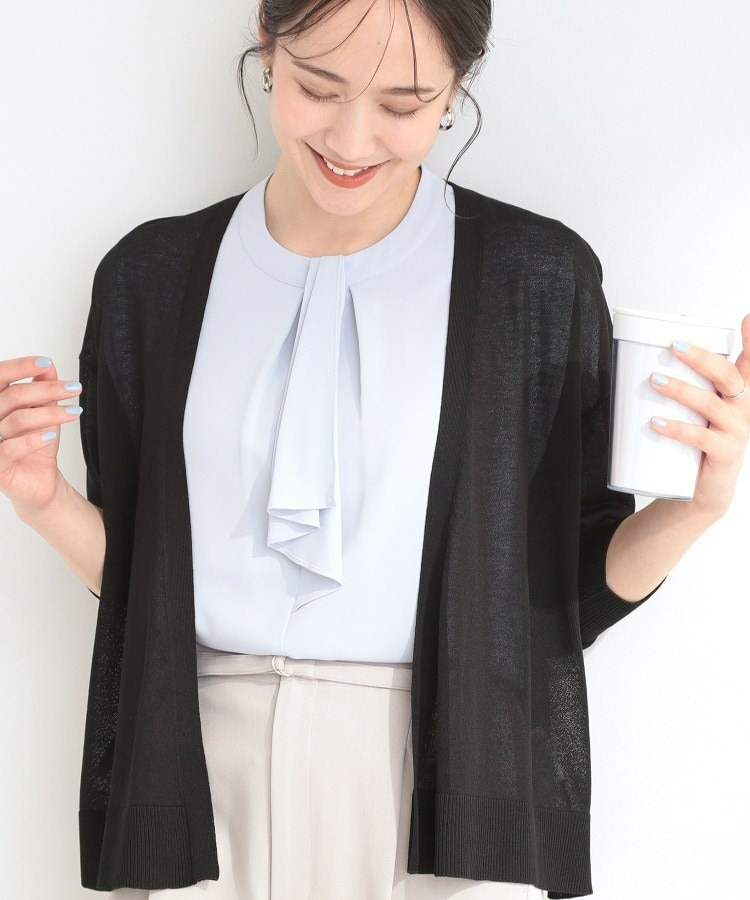 【ひんやり/洗濯機可/S-LL/選べる6色】サッと羽織るだけでこなれ見え マルチに使えるトッパーカーディガン1