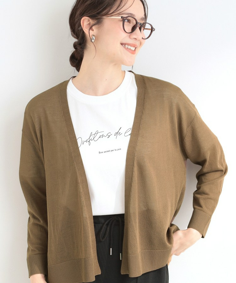 【ひんやり/洗濯機可/S-LL/選べる6色】サッと羽織るだけでこなれ見え マルチに使えるトッパーカーディガン1