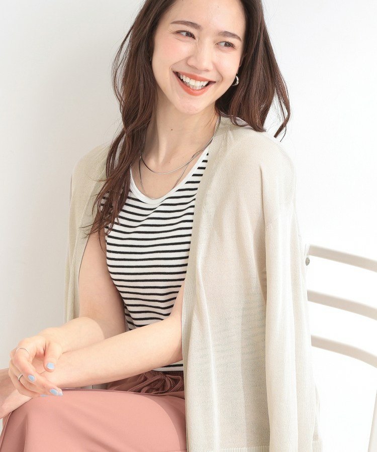 【ひんやり/洗濯機可/S-LL/選べる6色】サッと羽織るだけでこなれ見え マルチに使えるトッパーカーディガン1