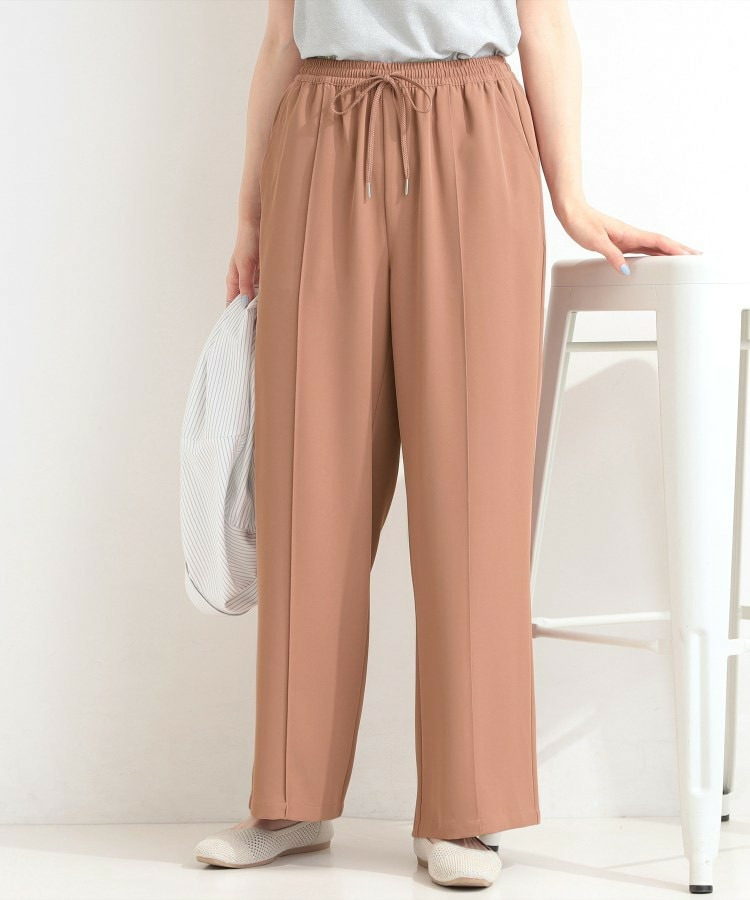 【セットアップ可/ひんやり/UV/S-LL】さらさらぷるん イージーワイドパンツ