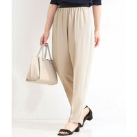 【ひんやり/UV/洗濯後しわになりにくい】楽なのにキレイ見え ウエストゴムテーパードパンツ