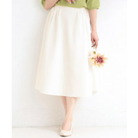 【洗濯機可/S-LL】上品なお花柄ジャカード フレアスカート
