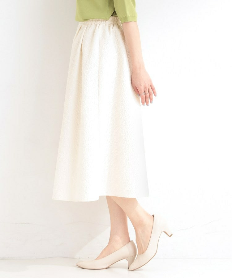 お花柄ジャカード フレアスカート2