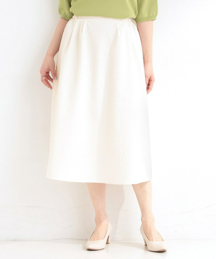 お花柄ジャカード フレアスカート3