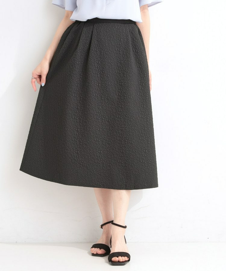 お花柄ジャカード フレアスカート6