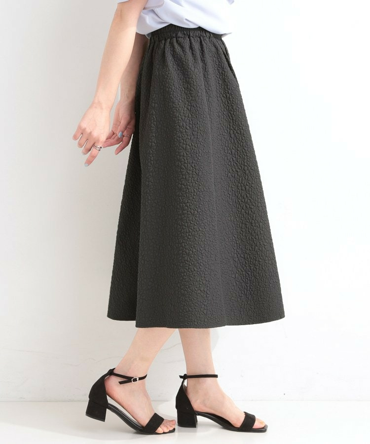 お花柄ジャカード フレアスカート7