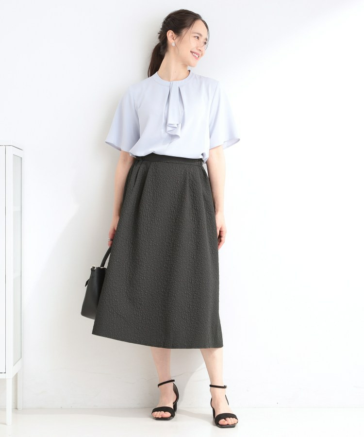 お花柄ジャカード フレアスカート8