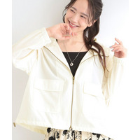 【S-LL/UV】シルエット変化を楽しめる シアーフーディーブルゾン