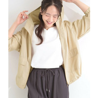 【S-LL/UV】シルエット変化を楽しめる シアーフーディーブルゾン