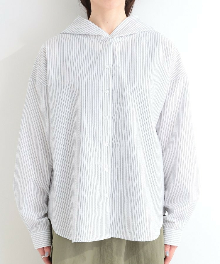 ストライプフードシャツ14
