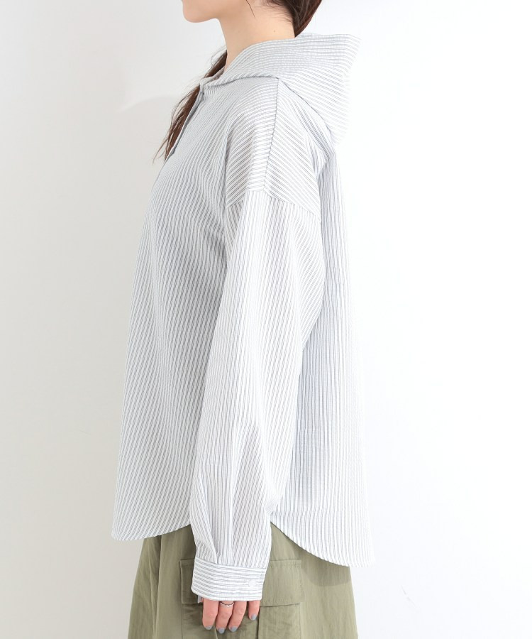 ストライプフードシャツ15