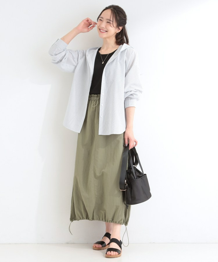 ストライプフードシャツ4