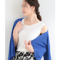 【前後2WAY/洗濯機可/S-LL】レースデザインタンクトップ