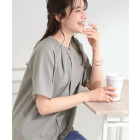 【ひんやり/吸水速乾/セットアップ可】洗濯後しわになりにくい　タックブラウス