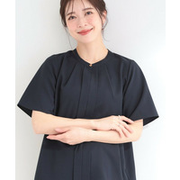 【ひんやり/吸水速乾/セットアップ可】洗濯後しわになりにくい　タックブラウス