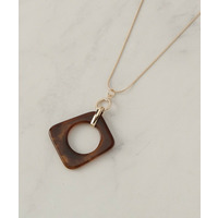 樹脂スクエアスネークネックレス