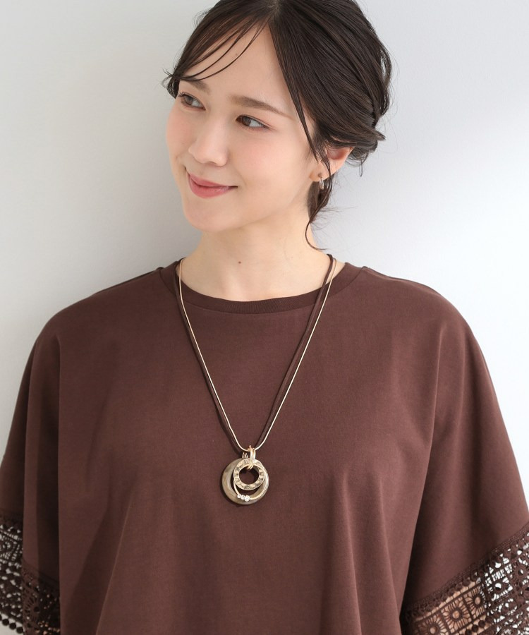 樹脂リングコード＆チェーンネックレス