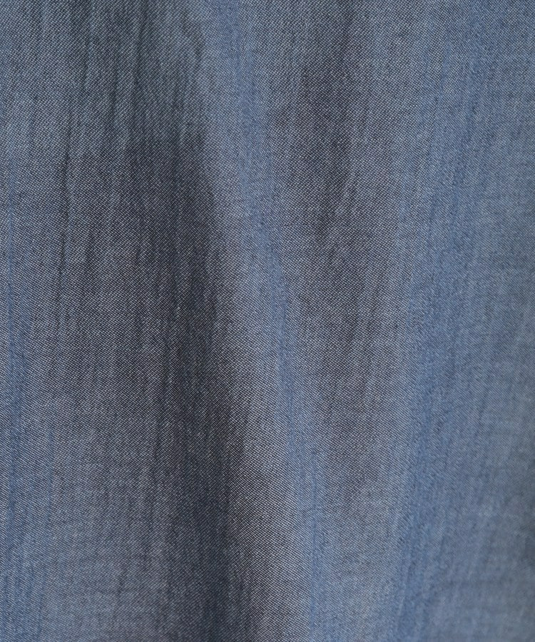 【UV/体型カバー/S-LL/綿100%】優しく透ける 柔らかシアーデニムシャツ13