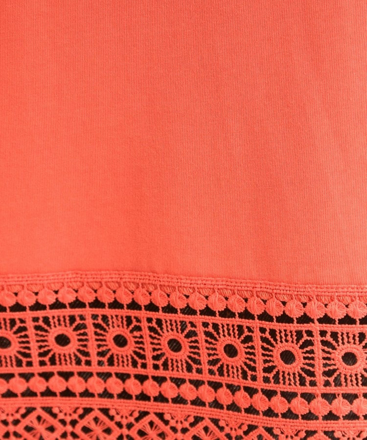 【洗濯機可/ひんやり/S-LL】レース使いがポイント 体型カバーもできる 1枚でサマになるデザインTシャツ17