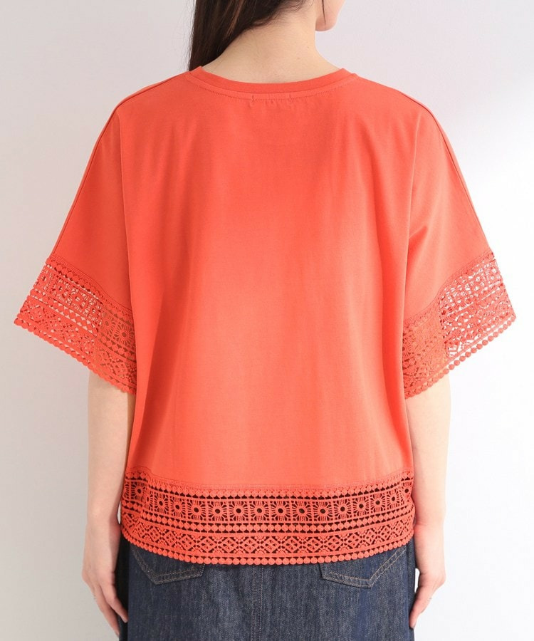 【洗濯機可/ひんやり/S-LL】レース使いがポイント 体型カバーもできる 1枚でサマになるデザインTシャツ20