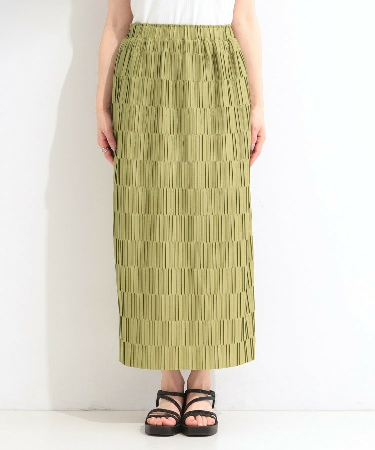 【S-LL/洗濯機可】変形プリーツで差が付く ナロースカート10