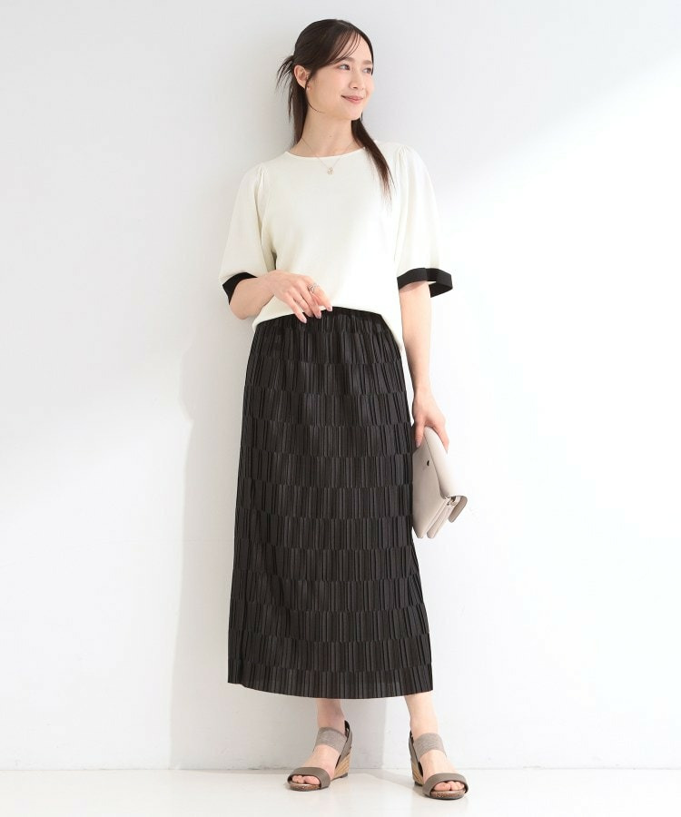 【S-LL/洗濯機可】変形プリーツで差が付く ナロースカート4