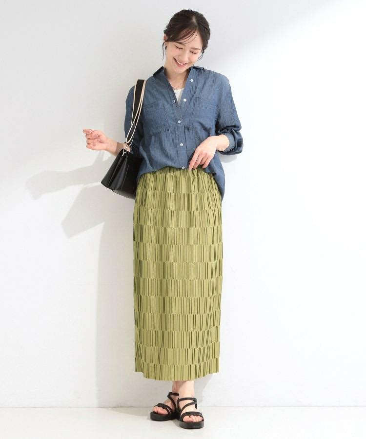 【S-LL/洗濯機可】変形プリーツで差が付く ナロースカート8