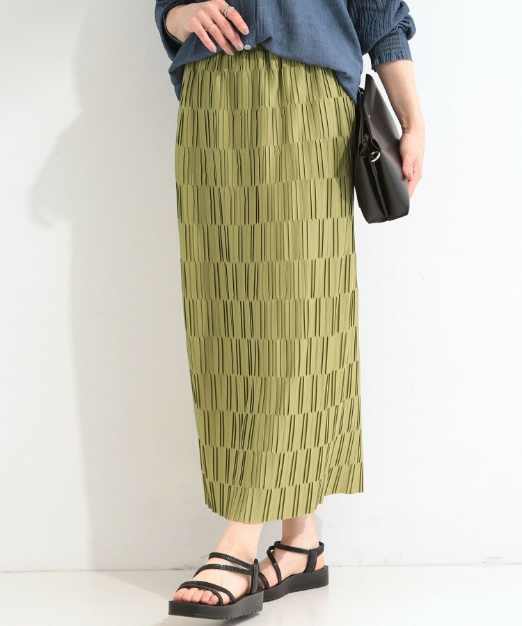【S-LL/洗濯機可】変形プリーツで差が付く ナロースカート1