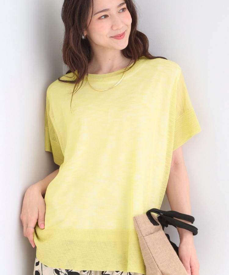 【2点セット/S-LL】インせず着られる シアースラブニット+タンクトップ