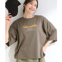 【洗濯機可/S-LL/選べる6柄】切りっぱなしお袖がこなれカジュアル 5分袖シアーTシャツ